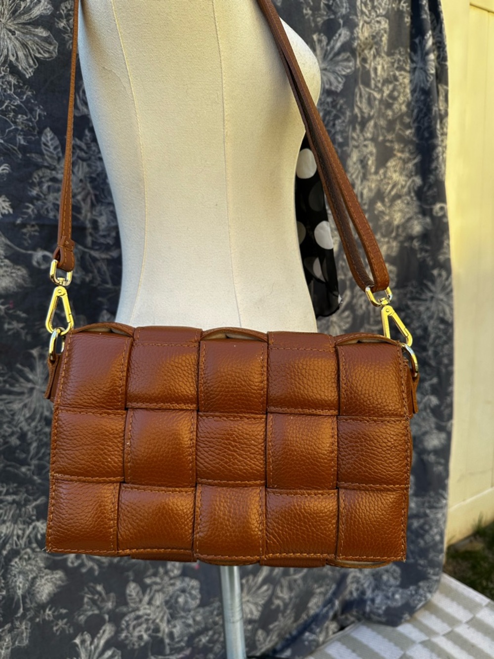 Chiara Ferragni Woven Crossbody Bag in Brown